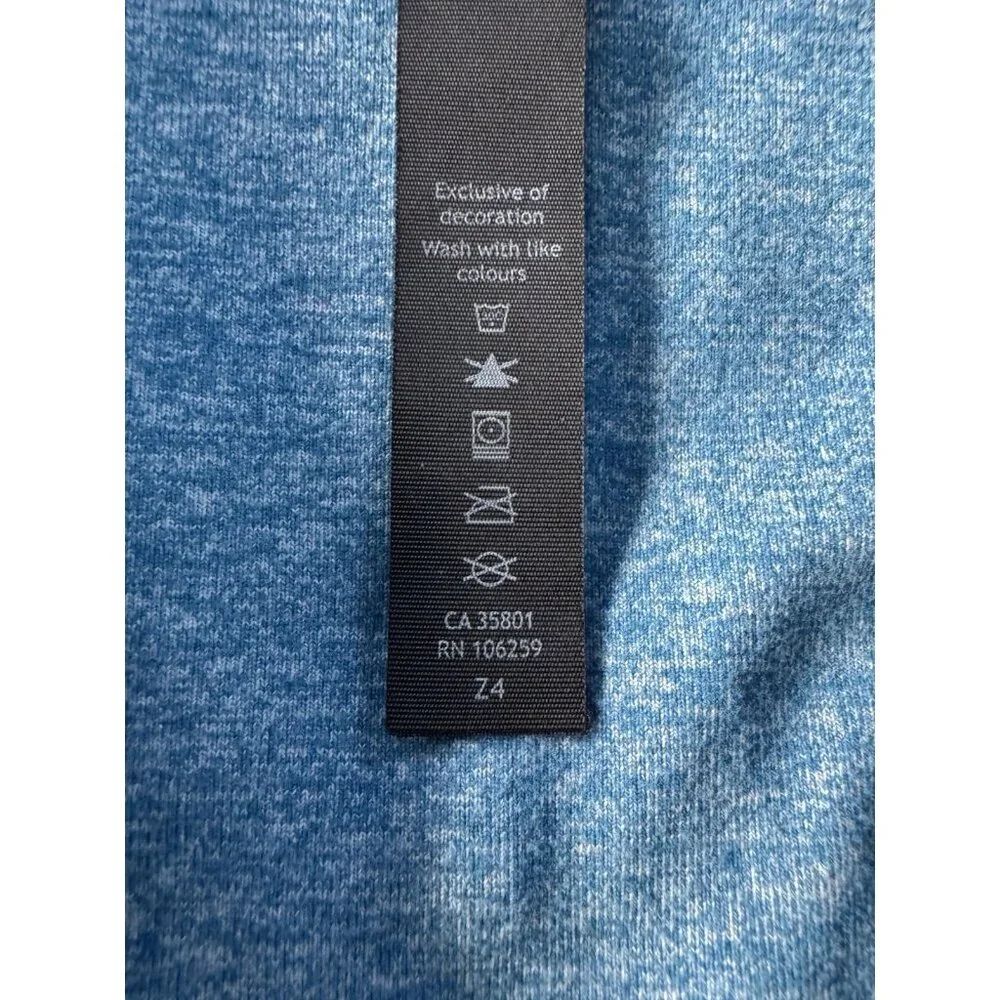 Lululemon Men's Sz L Surge Warm 1/2 Zip Heather Blue Athletic Pullover - Picture 6 of 9